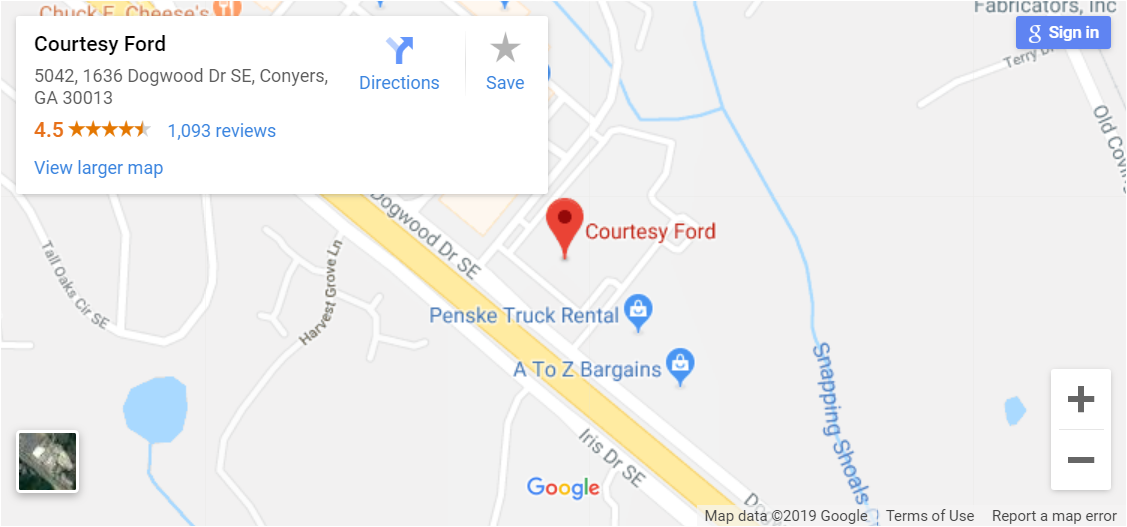 Google Map of Courtesy Ford Conyers